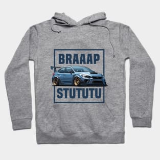 Subaru STI Car Art - Impreza WRX Stance Modified JDM Car Hoodie